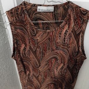 Dressy Multicolor Chic Swirl Pattern Top By  Dressbarn